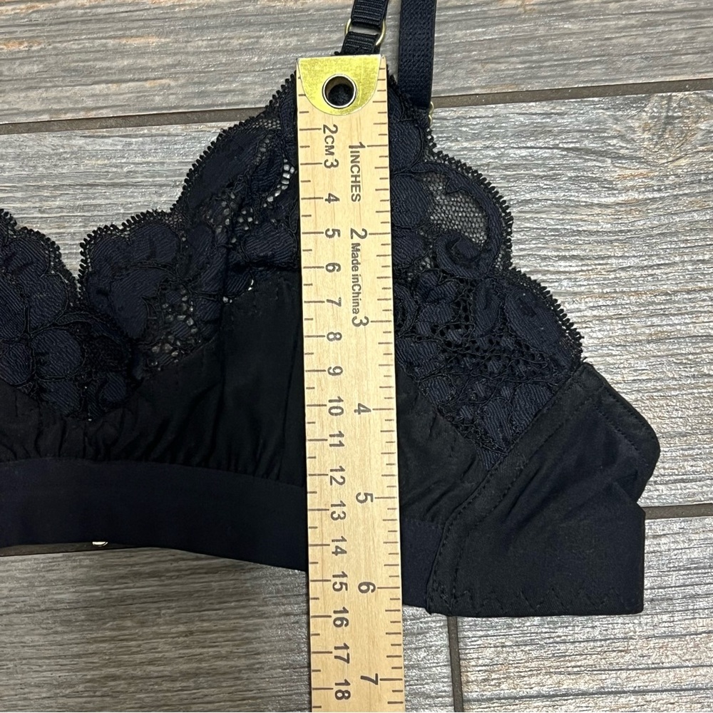 Free People We Are HAH Lounge Bralette Bra Size Small S Black Soft Wireless - Picture 12 of 16